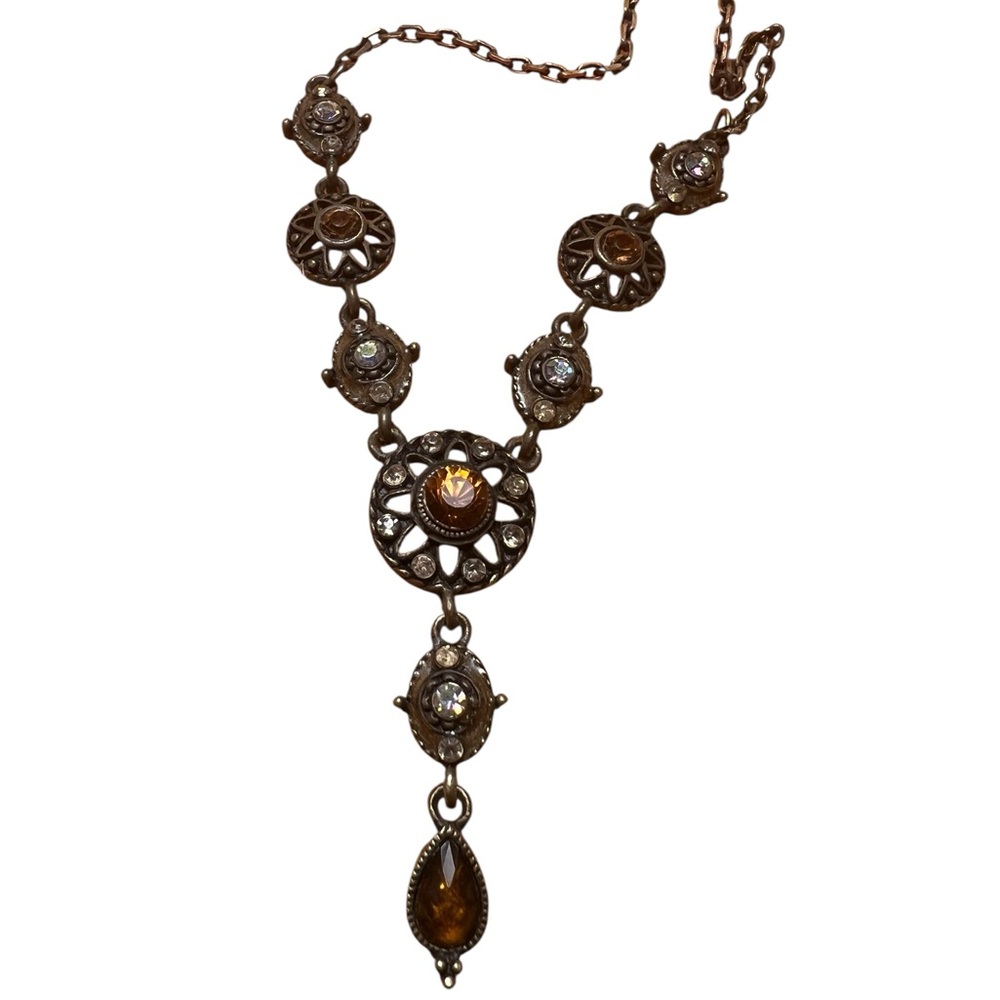 Nina Ricci Bronze and Amber Necklace 76